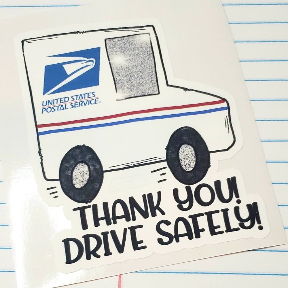COPY - Thank You / Be Safe // Mailbox Sticker // Waterproof Sticker